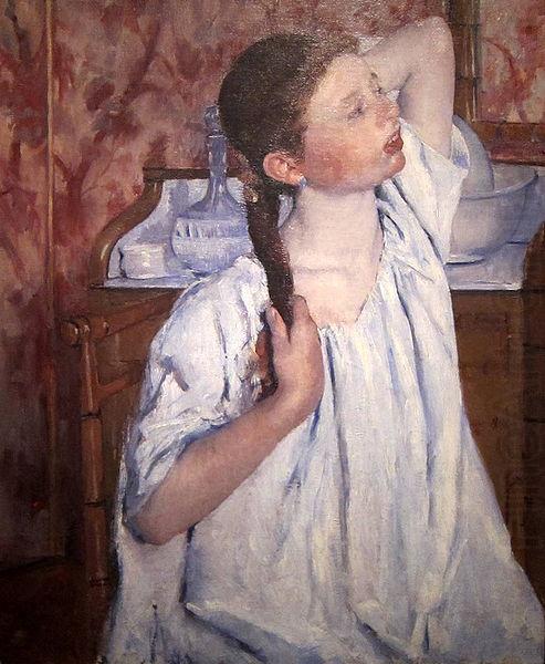 Girl Arranging Her Hair, Mary Cassatt